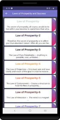 Laws of Prosperity and Success android App screenshot 2